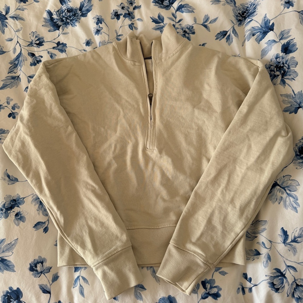 Talentless Women’s 3/4 Zip Pullover Size S Bone